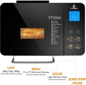 EONBON 17-in-1 Programmable Bread Maker's features.