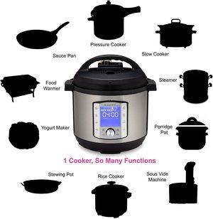 Instant Pot Duo Evo Plus Multi-Cooker's multiple uses.
