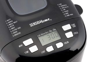 Sensio Home Breadmaker's controls.